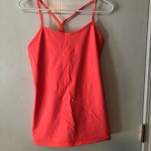 Lululemon Y tank with built in bra. Pink!